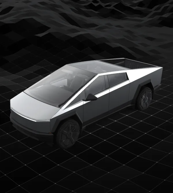 Tesla Cybertruck photo for a custom car wrap